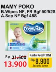 Promo Harga MAMY POKO Baby Wipes Reguler - Non Fragrance, Reguler - Fragrance, Antiseptik - Non Fragrance 48 pcs - Alfamart