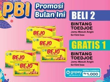 Promo Harga Bintang Toedjoe Bejo Jahe Merah per 6 sachet 15 ml - Indomaret