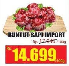 Promo Harga Oxtail Sapi Import per 100 gr - Hari Hari