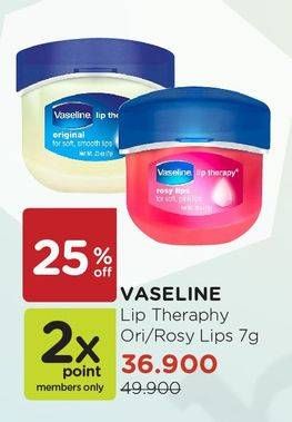 Promo Harga VASELINE Lip Therapy Rosy Lips, Original 7 gr - Watsons