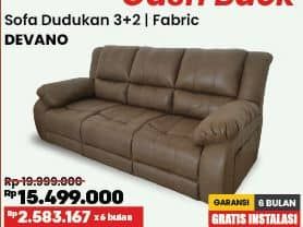 Promo Harga Courts New Devano Sof Dudukan 3 + 2 Fabric  - COURTS