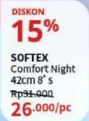 Promo Harga Softex Comfort Night Wing 42cm 8 pcs - Guardian