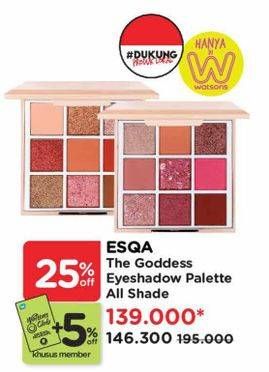 Promo Harga ESQA The Goddess Eyeshadow Palette All Variants  - Watsons
