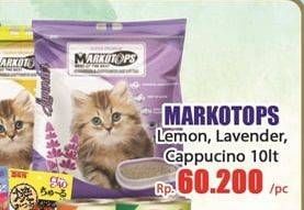 Promo Harga MARKOTOPS Pasir Kucing Cappucino, Lavender, Lemon 10000 ml - Hari Hari