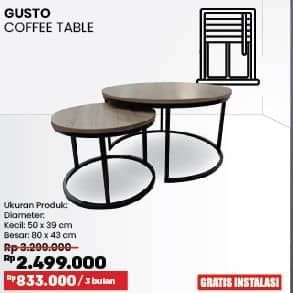 Promo Harga Courts Gusto Coffee Table 2Pcs Mdf   - COURTS