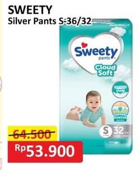 Promo Harga Sweety Silver Pants S36, S32 32 pcs - Alfamart