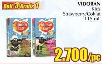 Promo Harga VIDORAN Xmart UHT Strawberry, Coklat 115 ml - Giant