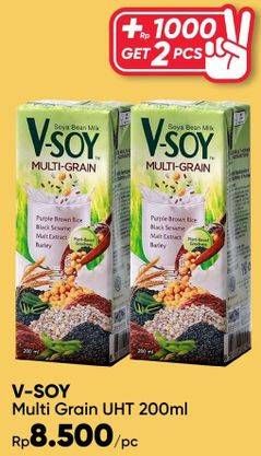 Promo Harga V-soy Soya Bean Milk Multi Grain 200 ml - Guardian