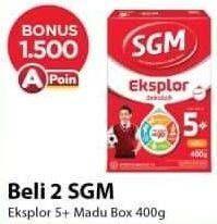 Promo Harga SGM Eksplor 5+ Susu Pertumbuhan Madu 400 gr - Alfamart