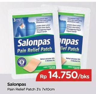 Promo Harga SALONPAS Pain Relief Patch 3 pcs - TIP TOP