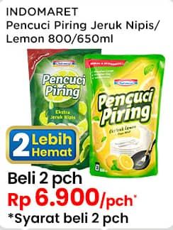 Promo Harga Indomaret Pencuci Piring Lemon, Jeruk Nipis 650 ml - Indomaret