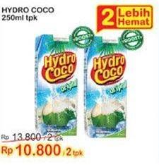 Promo Harga HYDRO COCO Minuman Kelapa Original per 2 pcs 250 ml - Indomaret