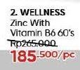 Promo Harga Wellness Zinc With Vitamin B6 60 pcs - Guardian