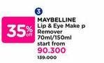 Promo Harga Maybelline Lip & Eye Make Up Remover 70 ml - Watsons