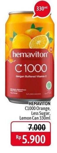 Promo Harga HEMAVITON C1000 Orange, Lemon, Less Sugar 330 ml - Alfamidi