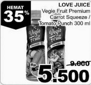 Promo Harga LOVE JUICE Vegie Fruit 300 ml - Giant