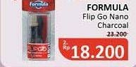 Promo Harga FORMULA Travel Pack Flip Go Charcoal Extra Soft 2 pcs - Alfamidi