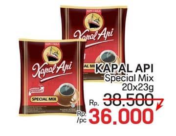 Promo Harga Kapal Api Kopi Bubuk Special Mix per 20 sachet 24 gr - LotteMart