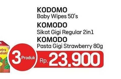 Promo Harga Kodomo Baby Wipes/Sikat Gigi Regular/Pasta Gigi  - LotteMart