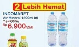 Promo Harga INDOMARET Air Mineral per 2 botol 1500 ml - Indomaret