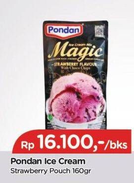 Promo Harga PONDAN Ice Cream Magic Strawberry Raisin 160 gr - TIP TOP
