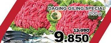 Promo Harga Daging Giling Sapi Spesial per 100 gr - Giant