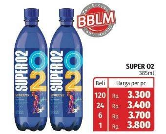 Promo Harga SUPER O2 Silver Oxygenated Drinking Water 385 ml - Lotte Grosir