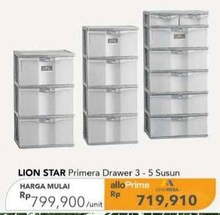 Promo Harga Lion Star Primera Rak Susun 3 +  2 Laci  - Carrefour