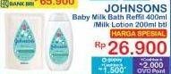 Promo Harga Johnsons Baby Milk Bath/Lotion  - Indomaret