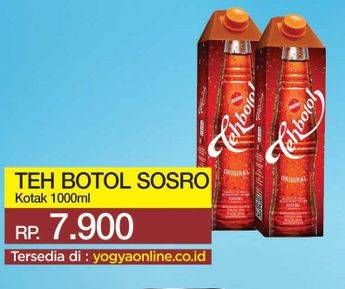 Promo Harga SOSRO Teh Botol 1 ltr - Yogya