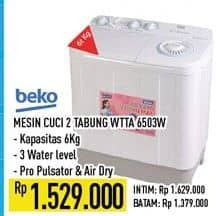 Promo Harga Beko WTTA6503W Mesin Cuci Semi-Otomatis  - Hypermart