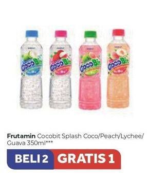 Promo Harga FRUITAMIN Minuman Coco Bit Splash Coco, Splash Lychee, Splash Guava, Splash Peach 350 ml - Carrefour