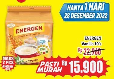 Promo Harga Energen Cereal Instant Vanilla per 10 sachet 30 gr - Hypermart