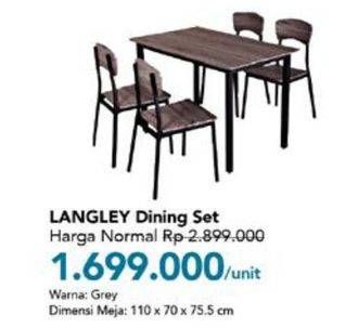 Promo Harga Langley Diningset  - Carrefour