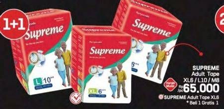 Promo Harga Supreme Adult Diapers XL6, M8, L10 6 pcs - LotteMart