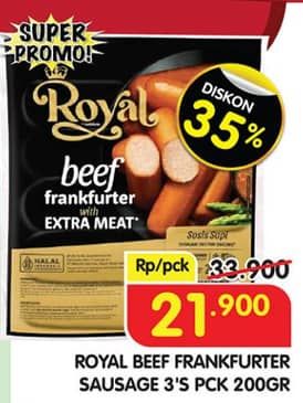 Promo Harga Belfoods Royal Sausages Beef Frankfurter 200 gr - Superindo