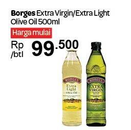 Promo Harga BORGES Olive Oil Extra Light, Extra Virgin 500 ml - Carrefour