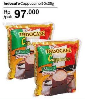 Promo Harga Indocafe Cappuccino per 50 sachet 25 gr - Carrefour