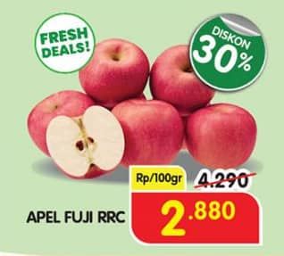 Promo Harga Apel Fuji RRC per 100 gr - Superindo
