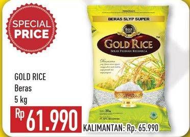 Promo Harga Gold Rice Rice Premium 5 kg - Hypermart