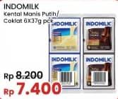 Promo Harga Indomilk Susu Kental Manis Plain, Cokelat per 6 sachet 37 gr - Indomaret