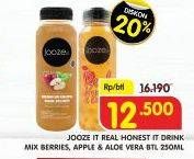 Promo Harga JOOZE IT REAL HONEST IT Drink Mix Berries, Apple Aloe Vera 250 ml - Superindo