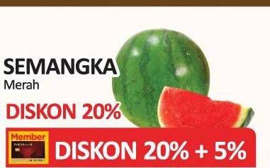 Promo Harga Semangka Merah per 100 gr - Yogya