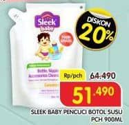 Sleek Baby Bottle, Nipple and Accessories Cleanser 900 ml Diskon 20%, Harga Promo Rp51.490, Harga Normal Rp64.490