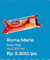 Promo Harga ROMA Marie Susu 115 gr - Alfamart