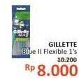 Promo Harga GILLETTE Blue II Flexi 1 pcs - Alfamidi