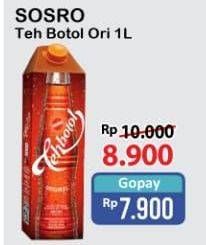 Promo Harga SOSRO Teh Botol Original 1000 ml - Alfamart