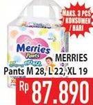 Promo Harga Merries Pants M28, L22, XL19 19 pcs - Hypermart