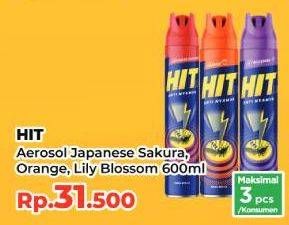 Promo Harga HIT Aerosol Japanese Sakura, Orange, Lilly Blossom 600 ml - Yogya