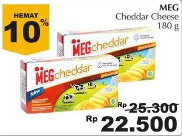 Promo Harga MEG Cheddar Cheese 180 gr - Giant
